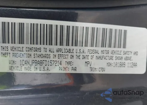 2015 Jeep Patriot Altitude Edition from USA, damaged, VIN 1C4NJPBA8FD157214